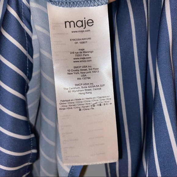 Maje Striped Wrap-Front Shirt - Picture 8 of 11